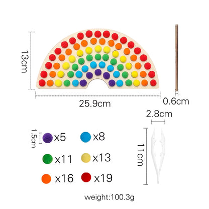 Rainbow Bead Match & Count Game