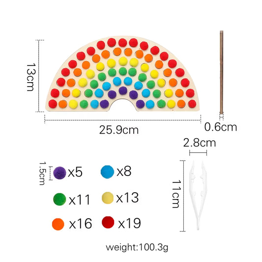 Rainbow Bead Match & Count Game