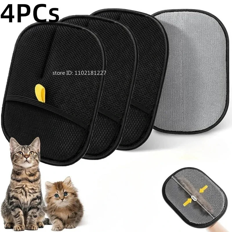 Ultimate Pet Hair Removal Gloves - Reusable Double-Sided Grooming Tool for Effortless Fur Cleanup on Carpets & Sofas