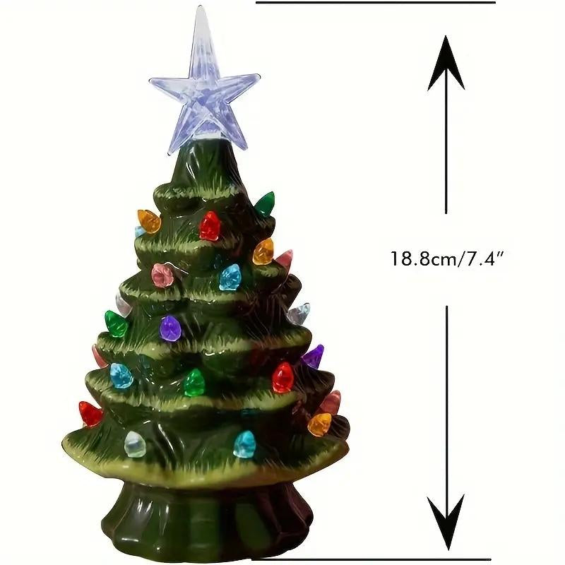 Illuminate Your Holidays: Lighted Ceramic Christmas Tree for Festive Tabletop Decor