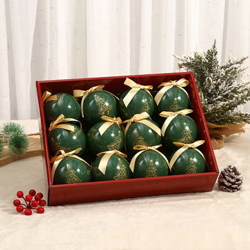 Elegant Christmas Tree Ornament Balls - Exquisite Printed Designs for a Festive Touch