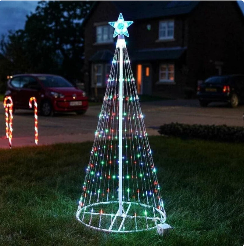 Vibrant Multi-Color LED Animated Christmas Tree Lights for Festive Outdoor Holiday Decor