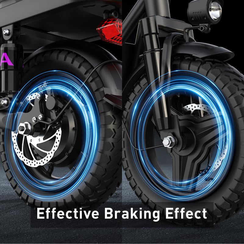 High-Performance Adult Electric Scooter - 20 MPH, 45 Miles Range, Foldable, Dual Brake & Suspension, Stylish Design, Perfect Christmas Gift!