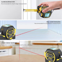 Versatile 3-In-1 Laser Tape Measure - High Precision 40/60M Infrared Distance Measuring Tool
