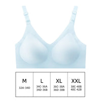 Seamless Wireless Bra for Women - Comfortable Jelly Color Breastfeeding Lingerie with Deep V Gather