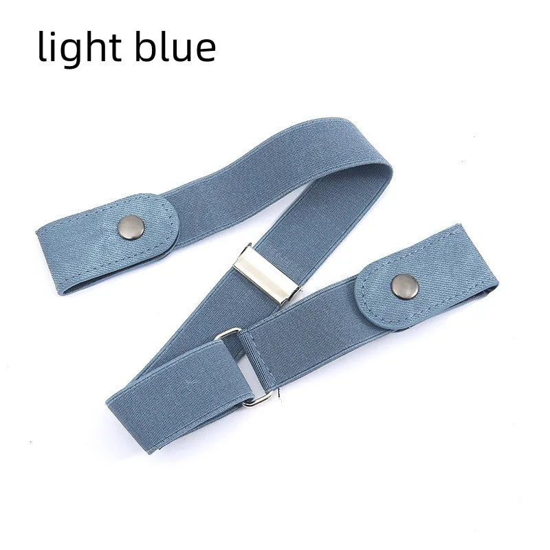 Buckle-Free Adjustable Stretch Elastic Waist Band for Men & Women - Invisible and Comfortable Belt for Jeans and Dresses