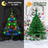 4-Pack Solar Christmas Tree Lights – Waterproof Outdoor Decorations for Gardens, Pathways, and Courtyards