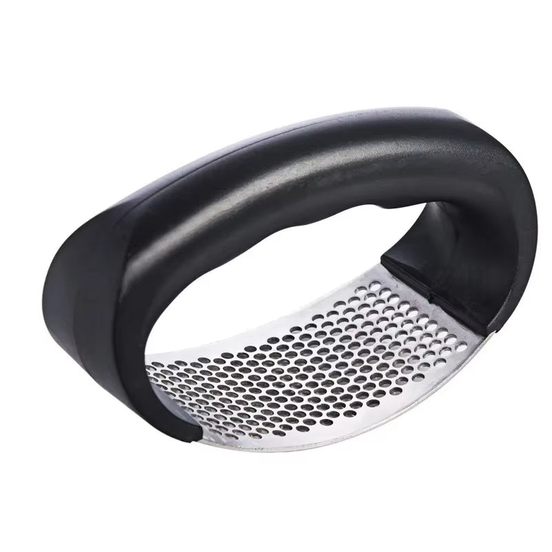 Stainless Steel Garlic Press & Chopper - Essential Kitchen Gadget for Easy Garlic Crushing and Vegetable Chopping