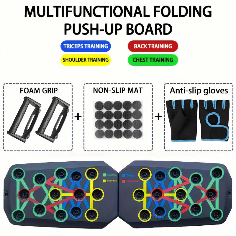 Ultimate Portable Push-Up Board Set - Multifunctional Fitness Equipment for Targeting Chest, Abs, Arms & Back