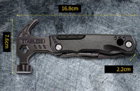 Versatile Outdoor Stainless Steel Folding Pliers with Hammer Tool