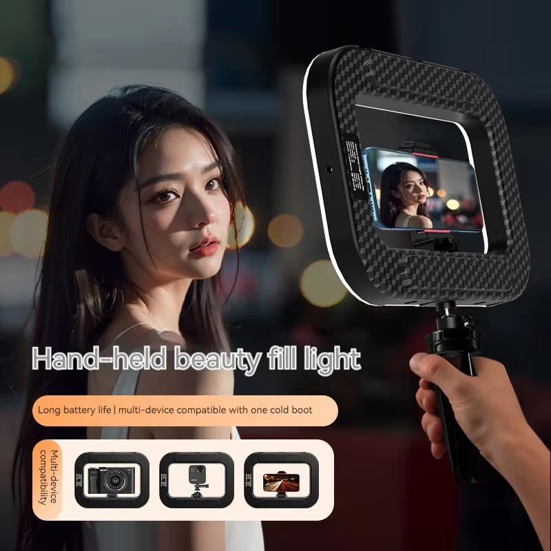 Portable Rechargeable Ring LED Fill Light for Selfies and Live Broadcasts
