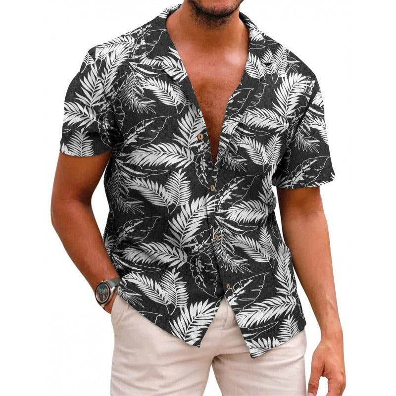 Men’s Summer Printed Short-Sleeved Shirt – Lightweight, Stylish & Breathable Casual Wear