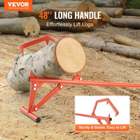 VEVOR Heavy Duty 46.5" Timberjack Log Lifter - Effortlessly Roll Logs Up to 25" Diameter