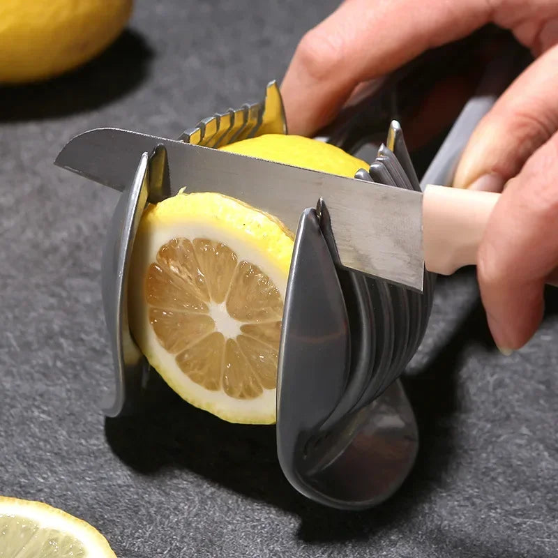 Ultimate Stainless Steel Onion Holder & Vegetable Slicer - Safe & Handy Kitchen Gadget for Effortless Cutting
