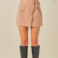 Chic Faux Suede Mini Skirt for Effortless Style