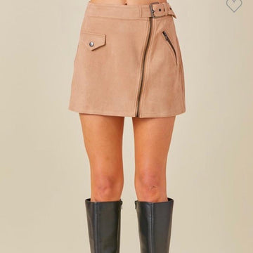 Chic Faux Suede Mini Skirt for Effortless Style