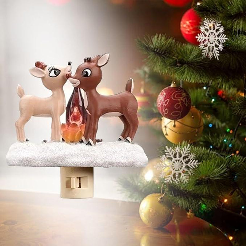 2025 Reindeer Nightlight - Adorable LED Holiday Lamp for Kids' Rooms & Festive Decorations