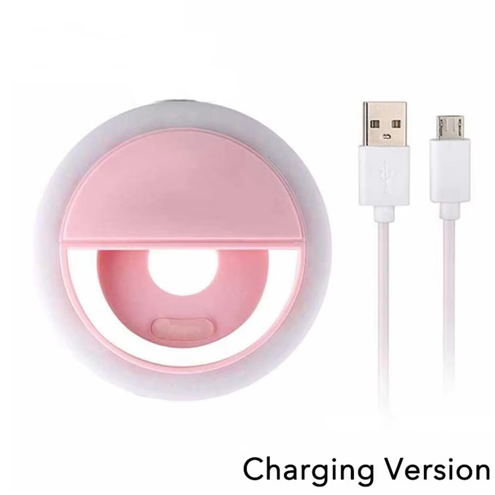 Portable Rechargeable Ring LED Fill Light for Selfies and Live Broadcasts