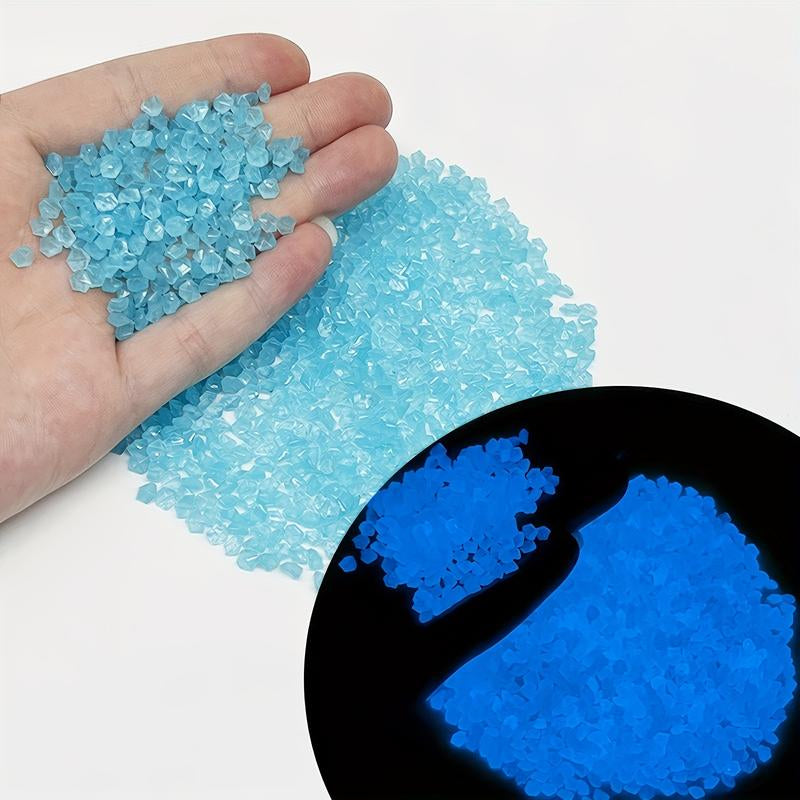 Transform Your Outdoors with 5000 Blue Luminous Stones - Perfect for Gardens, Walkways, Fish Tanks, and Party Décor!