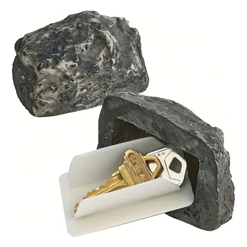 Discreet Garden Key Storage Box - Realistic Stone Design for Hidden Outdoor Access
