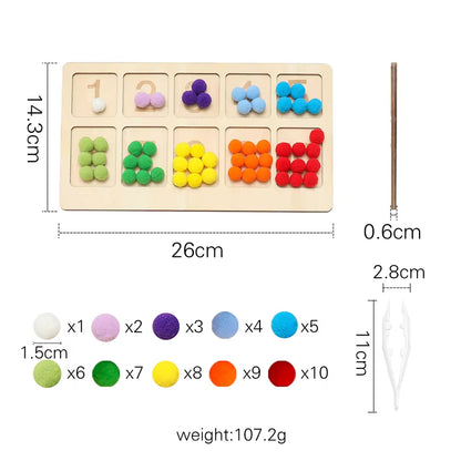 Rainbow Bead Match & Count Game