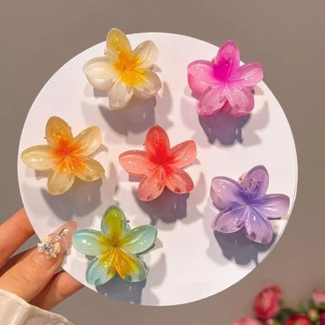 Gradient Flower Hair Clips 