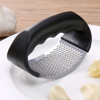 Stainless Steel Garlic Press & Chopper - Essential Kitchen Gadget for Easy Garlic Crushing and Vegetable Chopping
