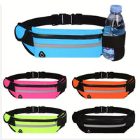 Comfortable Sport Running Waist Bag for Men & Women - Stylish Fanny Pack with Safety Tape for Gym, Cycling & Phone Storage