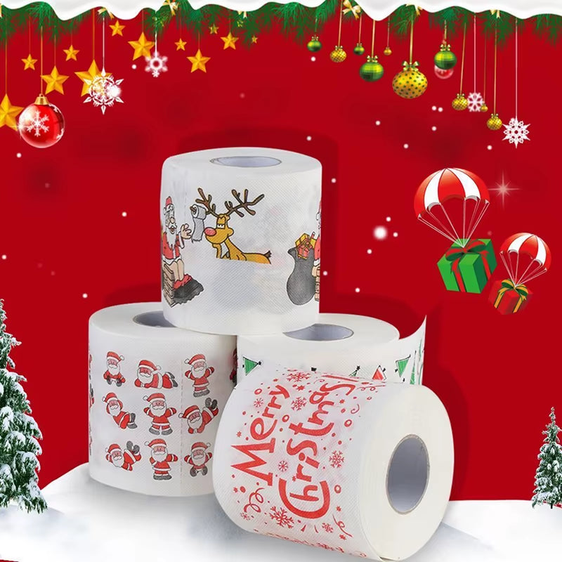 Festive & Fun Christmas Toilet Paper Roll - Adorable Holiday Prints for Charming Home Decor!