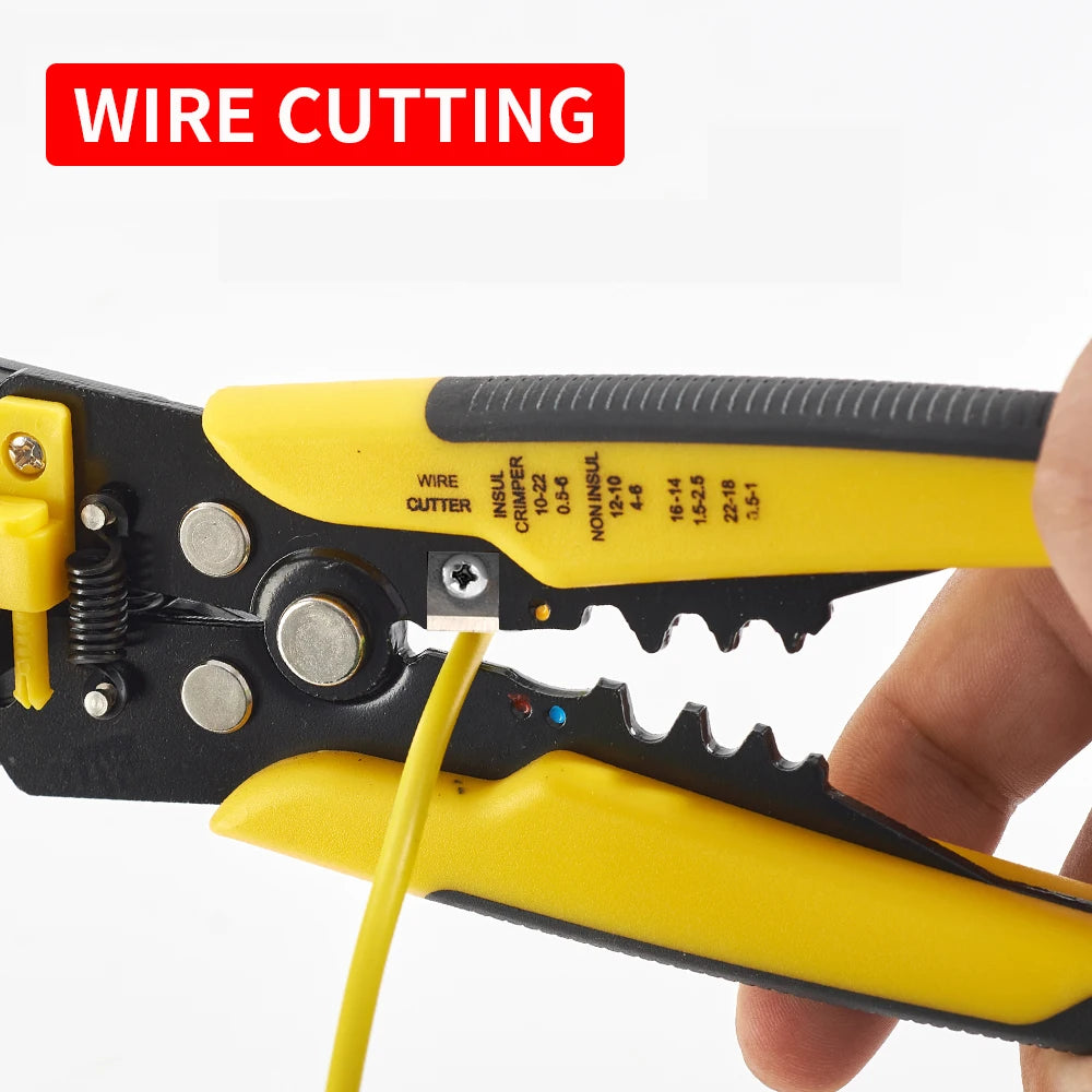 Versatile Automatic Wire Stripper & Crimper Tool - Adjustable Multifunctional Pliers for All Your Cable Cutting Needs