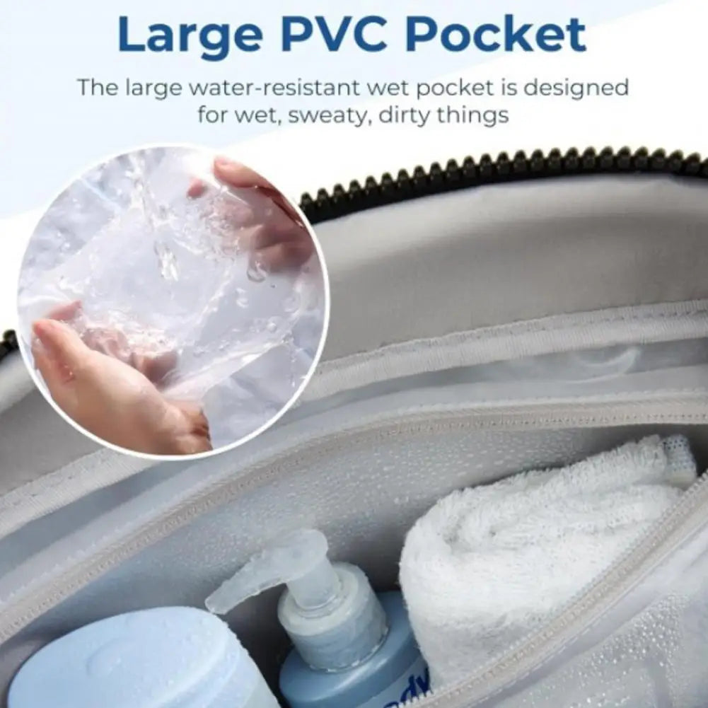 Waterproof Sport & Travel Bag – Wet/Dry Pocket, 5 Exterior Pockets