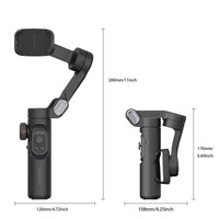 3-Axis Smartphone Gimbal Stabilizer with Fill Light - Perfect for Face Tracking, Vlogging, and All Your Smartphone Filming Needs!