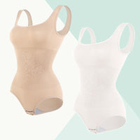 Ultimate Waist Trainer Bodysuit for Women - Tummy Control Seamless Shapewear, Butt Lifter Full Body Shaper in Black, White & Brown - High-Waist Girdle for All-Day Comfort