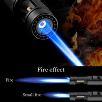Ultimate 2-in-1 Windproof Torch Lighter & Bottle Opener - Refillable Adjustable Flame for Outdoor Adventures!