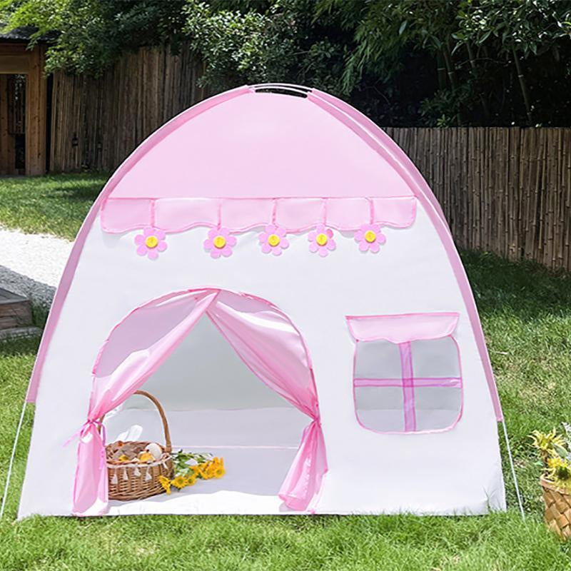 Flower Princess Play Tent with Ball Decor - Fun Indoor/Outdoor Game House for Girls, Perfect Birthday Gift!