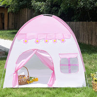 Flower Princess Play Tent with Ball Decor - Fun Indoor/Outdoor Game House for Girls, Perfect Birthday Gift!