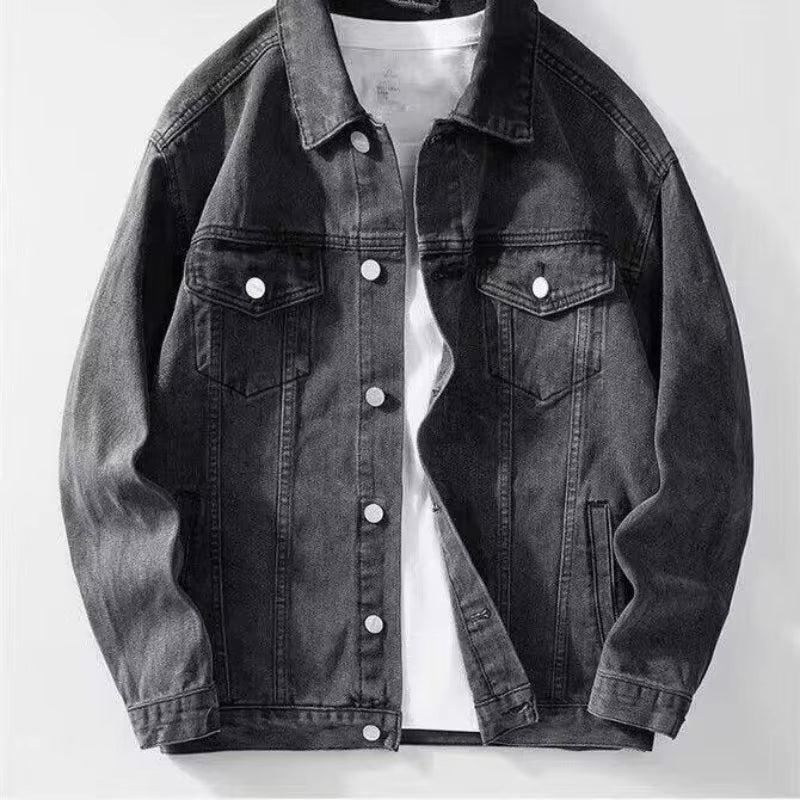 Vintage Cyberpunk Tiger Skull Denim Jacket for Men – Heavy Metal Harajuku Streetwear Motorcycle Style