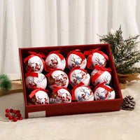 Elegant Christmas Tree Ornament Balls - Exquisite Printed Designs for a Festive Touch