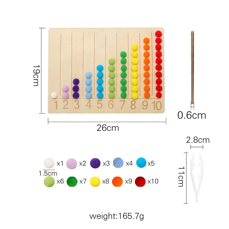 Rainbow Bead Match & Count Game