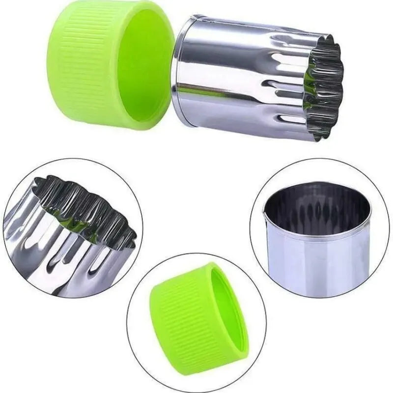 Stainless Steel Vegetable Cutter & DIY Fruit Cookie Stamps – Durable Kitchen Tool for Creative Food Designs