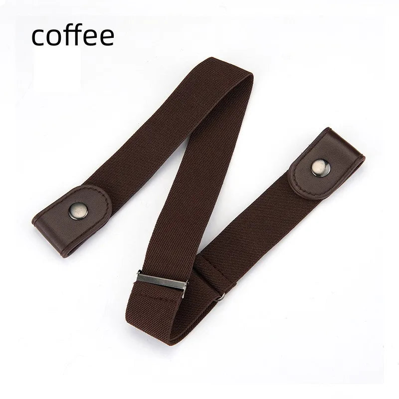Buckle-Free Adjustable Stretch Elastic Waist Band for Men & Women - Invisible and Comfortable Belt for Jeans and Dresses