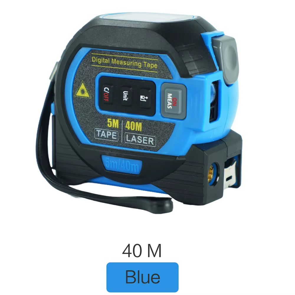 Versatile 3-In-1 Laser Tape Measure - High Precision 40/60M Infrared Distance Measuring Tool