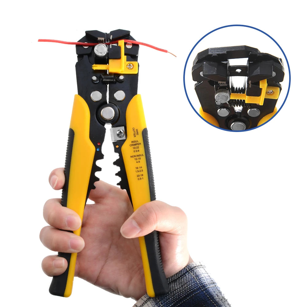 Versatile Automatic Wire Stripper & Crimper Tool - Adjustable Multifunctional Pliers for All Your Cable Cutting Needs