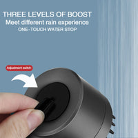 Revitalize Your Shower Experience: 3-Mode High-Pressure Rain Shower Head with Massage Brush Filter