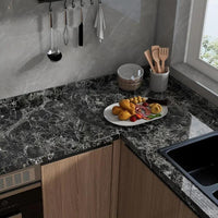 Stylish Marble Pattern Self-Adhesive Wallpaper - Waterproof & Oil-Proof Wall Decal for Home Kitchen, Living Room, and Bedroom Décor