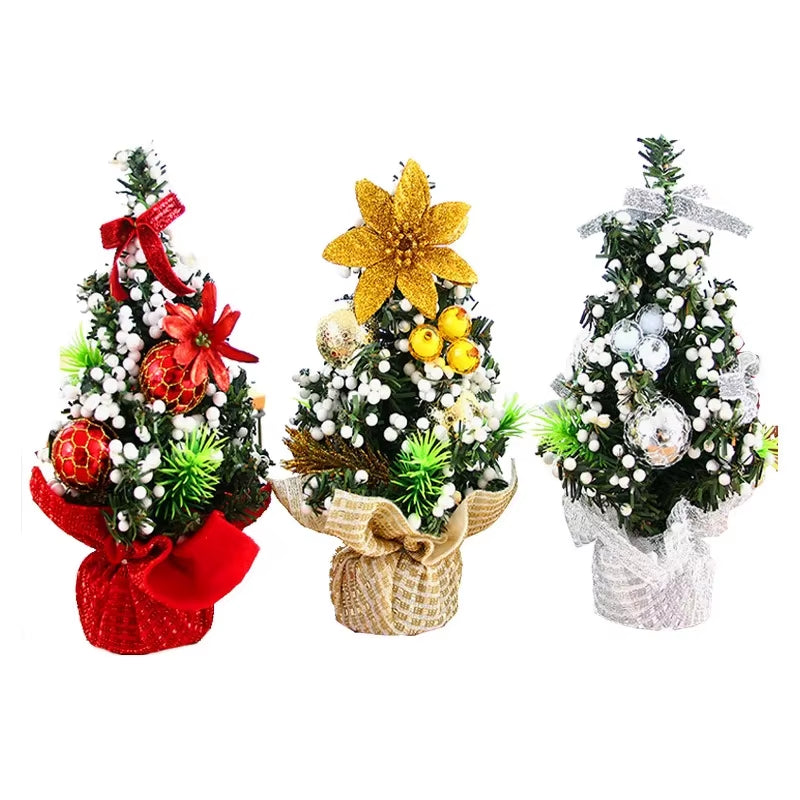 Adorable 3PCS Mini Christmas Tree Set - Perfect Desktop Decorations & Kids' Gifts for a Festive Window Display
