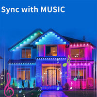 Transform Your Outdoors: Smart LED Eave & String Lights with APP & Remote Control, Waterproof for Patio, Garden & Home