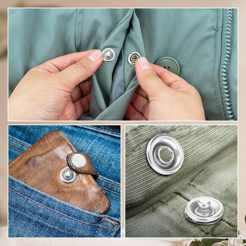 Ultimate Buttons & Pliers Tool Kit - 200 Metal Sewing Buttons & Snapfastener Pliers Set for Seamless Stitching, Perfect Gift for Your Wife!