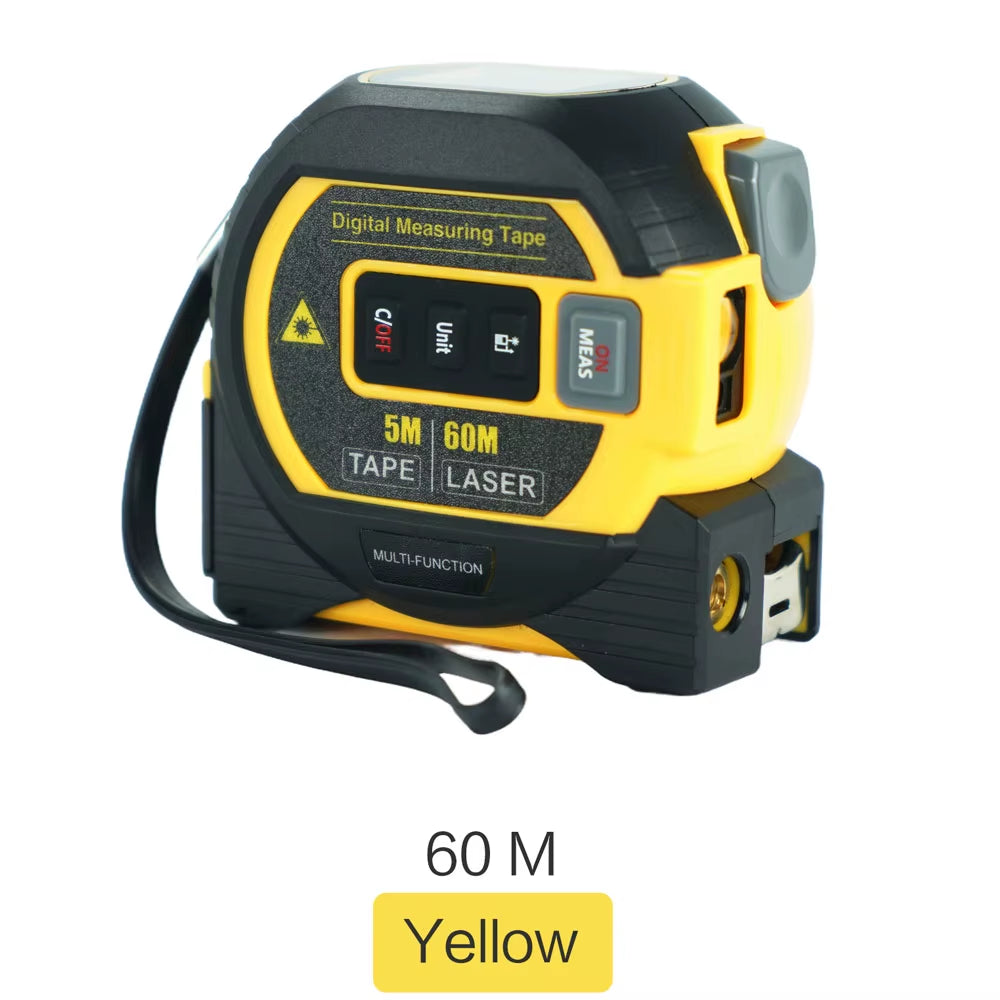 Versatile 3-In-1 Laser Tape Measure - High Precision 40/60M Infrared Distance Measuring Tool