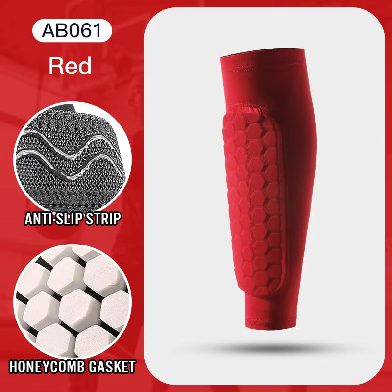 Premium Football Shin Guard Socks with Foam Padding - Calf Compression Sleeve & Honeycomb Design for Ultimate Protection and Comfort in Soccer!